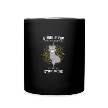 Wolf - Wolves - Wolffan - Faith-wording - Full Colour Mug - black - Front