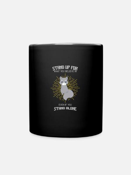 Wolf - Wölfe - Wolffan - Glaubenswortlaut - Tasse einfarbig - Schwarz