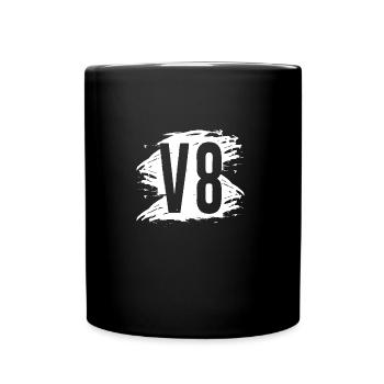 V8 Shirt · Moteur de voiture, atelier · Cadeau - Mug uni - noir - Devant