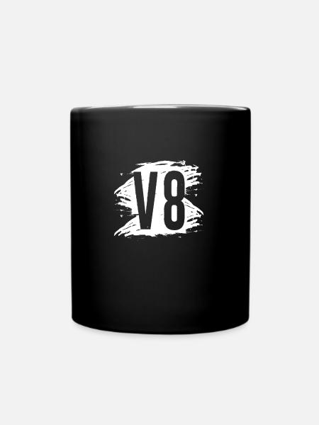 V8 Shirt · Car engine, workshop · Gift - Full Colour Mug - black