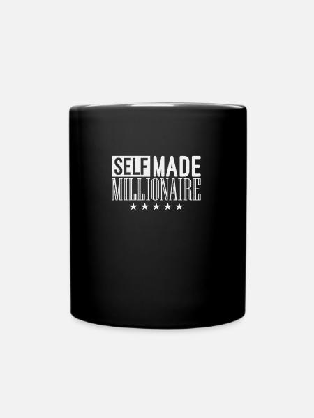 Self Made Millionär - Tasse einfarbig - Schwarz