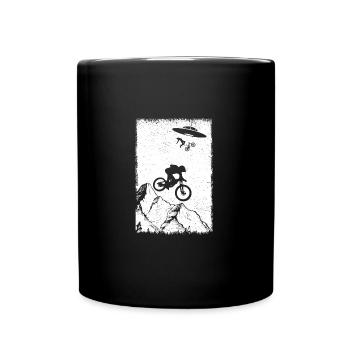 Biker vs. Alien - Full Colour Mug - black - Front