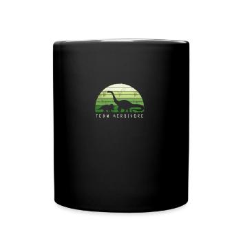 Team Herbivore - Pflanzenfresser - Tasse einfarbig - Schwarz - Vorne