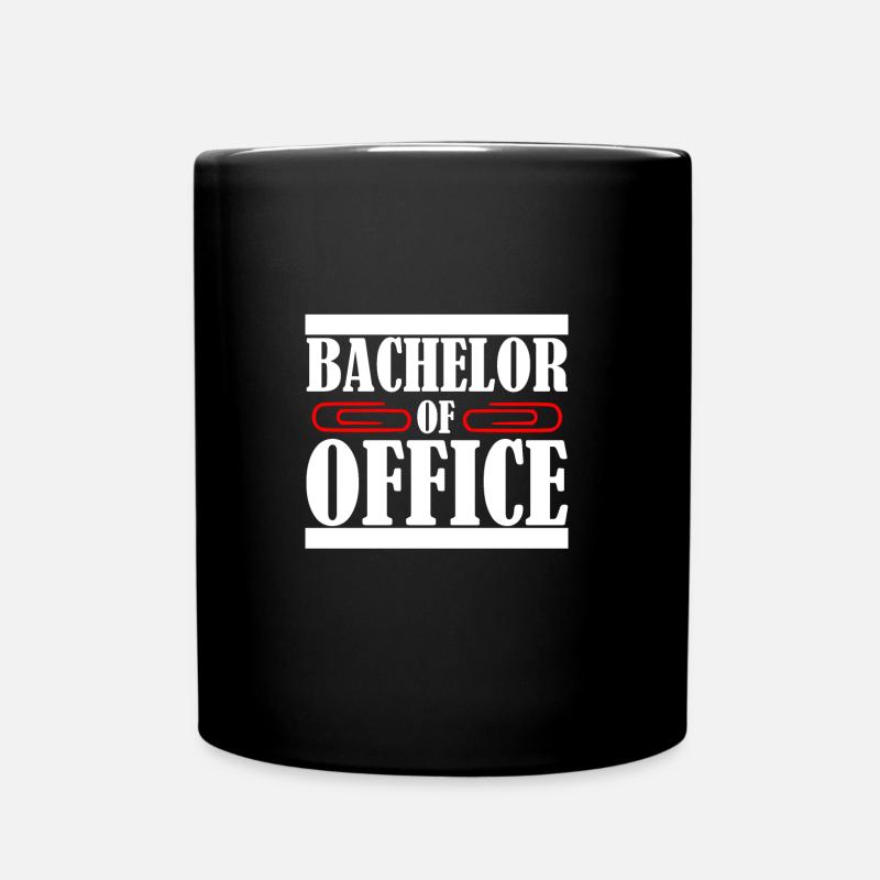 Bachelor Office Le travail de bureau a étudié des universitaires - Mug uni - noir