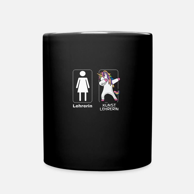 Lehrerin vs. Kunstlehrerin | Kunst Lehrer Geschenk - Tasse einfarbig - Schwarz