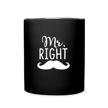 M. Droite - Mug uni - noir - Devant
