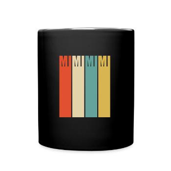 I only listen to Mimimi Retro Vintage - Full Colour Mug - black - Front