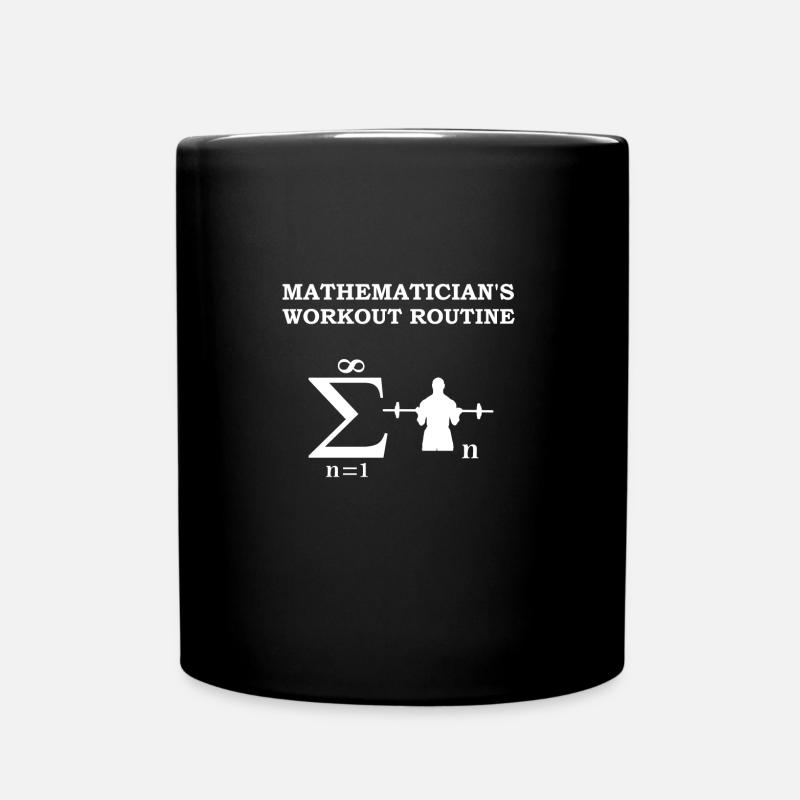 Cadeau de professeur de mathématique d'entraînement sportif mathématicien - Mug uni - noir