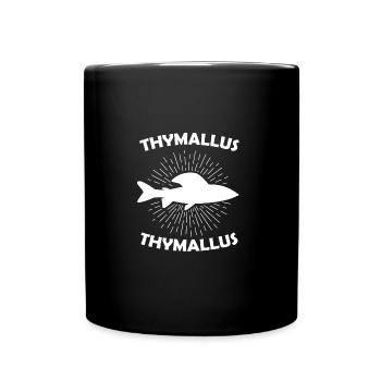 Tyhmallus Thymallus Äsche Geschenk Forellenregion - Tasse einfarbig - Schwarz - Vorne