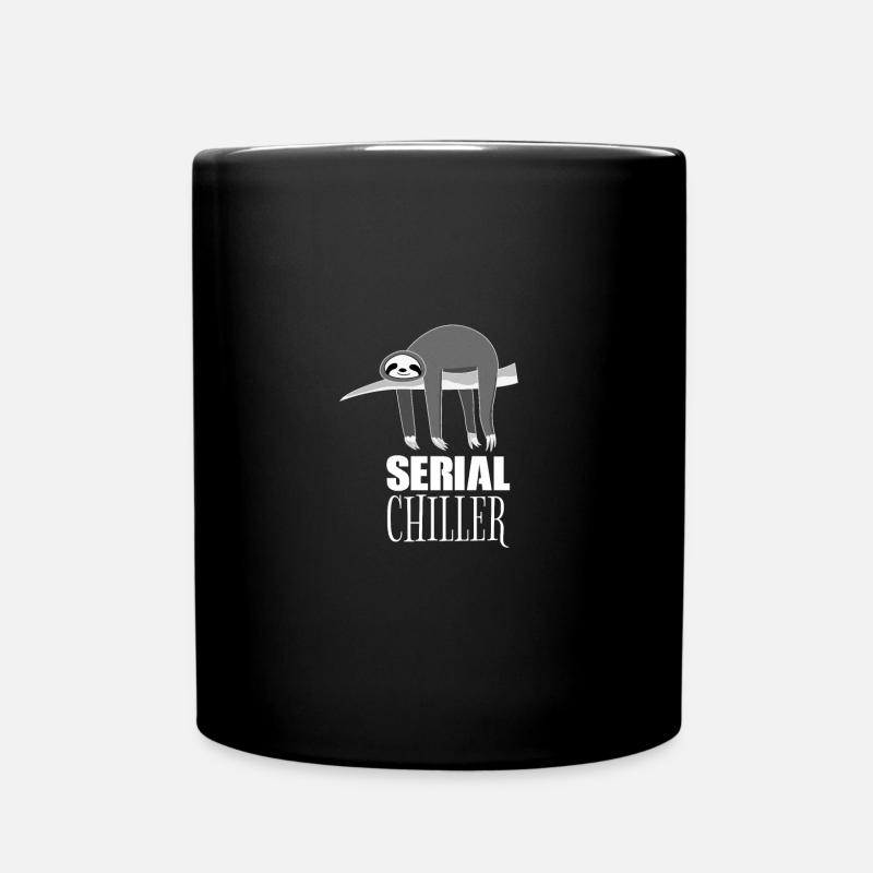 Serial Chiller Serien Killer Serienmörder Faultier - Tasse einfarbig - Schwarz
