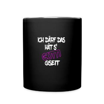 Gotti Schweiz Schweizer Geschenk Baby Geburt Taufe - Tasse einfarbig - Schwarz - Vorne