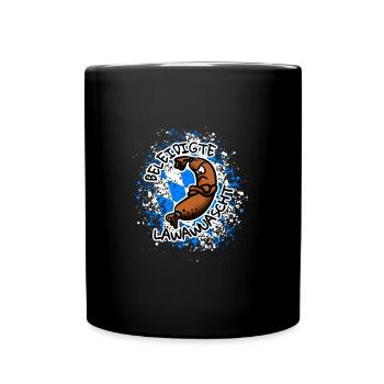 Beleidigte Leberwurst auf bairisch | Läwawuascht - Tasse einfarbig - Schwarz - Vorne