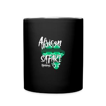 Safari en afrique désert du continent du Serengeti - Mug uni - noir - Devant