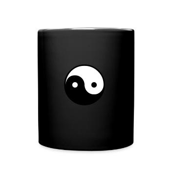 Yin Yang - Tasse einfarbig - Schwarz - Vorne