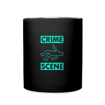 Crime Scene Mord Verbrechen Tatort Kriminalität - Tasse einfarbig - Schwarz - Vorne