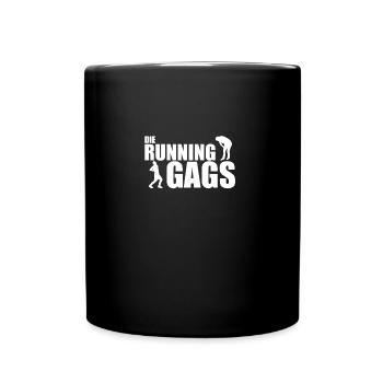 Die Running Gags | Fun Team Shirt für Läufer - Tasse einfarbig - Schwarz - Vorne