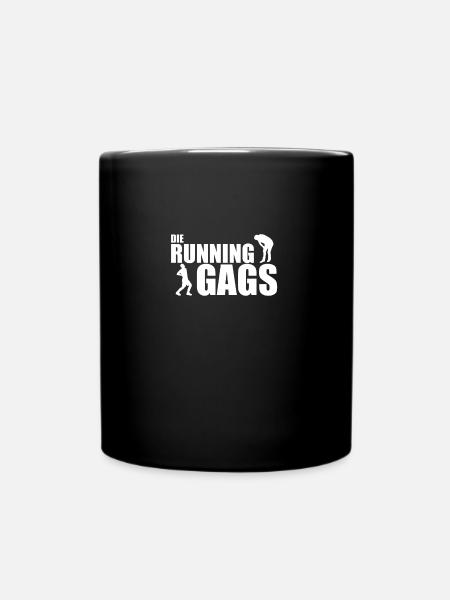 Die Running Gags | Fun Team Shirt für Läufer - Tasse einfarbig - Schwarz
