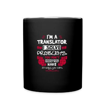 Traducteur - Mug uni - noir - Devant
