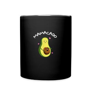 Mamacado Avocado Mama Pregnant Baby Shower T Shirt - Full Colour Mug - black - Front
