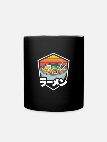 Retro Ramen - Full Colour Mug - black