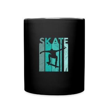 Skate Skaten Skater Skateboard Longboard Geschenk - Tasse einfarbig - Schwarz - Vorne