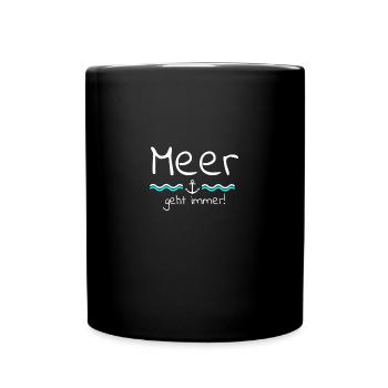 Meer Anker Wasser Boot Geschenk Wellen - Tasse einfarbig - Schwarz - Vorne