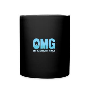 OMG One Magnificient Goalie - Tasse einfarbig - Schwarz - Vorne