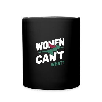 Superheld Frau - Tasse einfarbig - Schwarz - Vorne