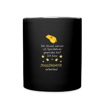 Sportlehrer Abschied Geschenk - Tasse einfarbig - Schwarz - Vorne