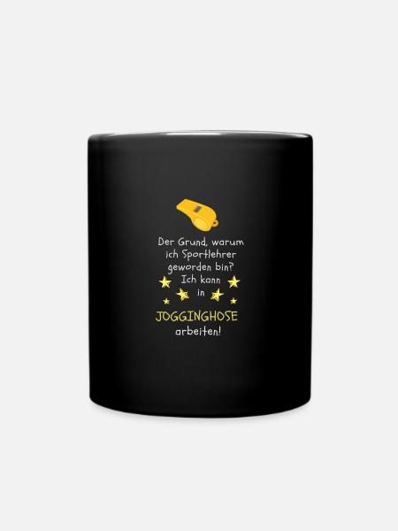 Sportlehrer Abschied Geschenk - Tasse einfarbig - Schwarz
