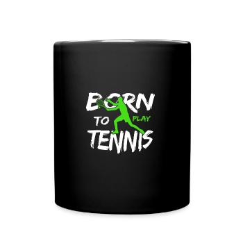 Tennis - Tasse einfarbig - Schwarz - Vorne