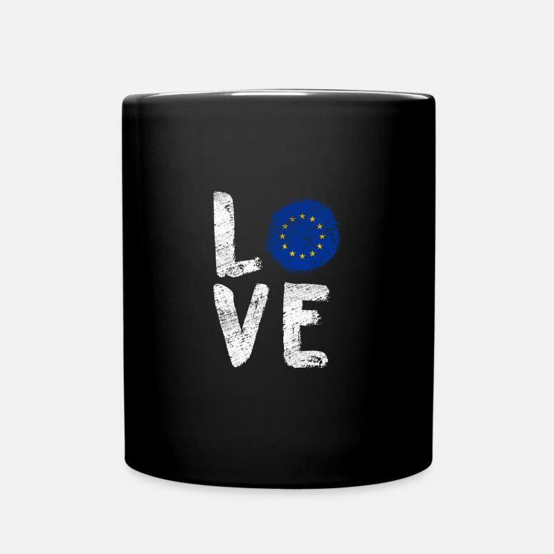 Europa - Tasse einfarbig - Schwarz