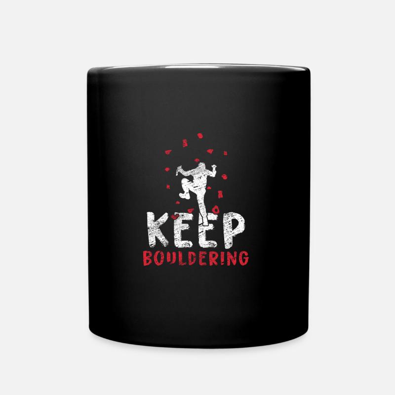 Bouldern - Tasse einfarbig - Schwarz