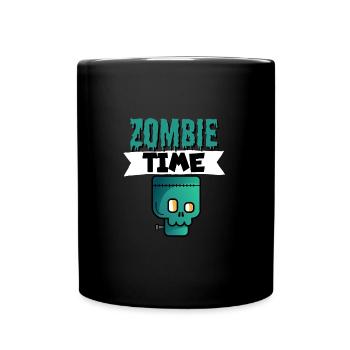 Heure des zombies - Mug uni - noir - Devant