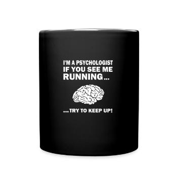 Psychologie Psychologe Student Gehirn Geschenk Job - Tasse einfarbig - Schwarz - Vorne