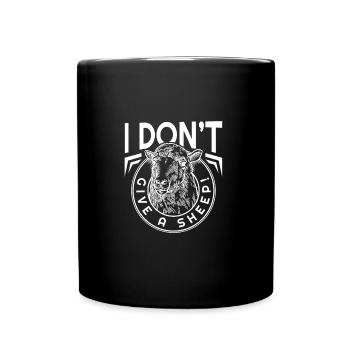 Schaf - Tasse einfarbig - Schwarz - Vorne