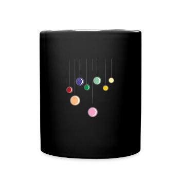 Christbaumkugeln Weihnachtskugeln - Tasse einfarbig - Schwarz - Vorne