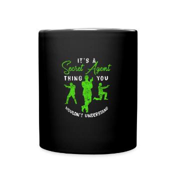 secret agent - Full Colour Mug - black - Front