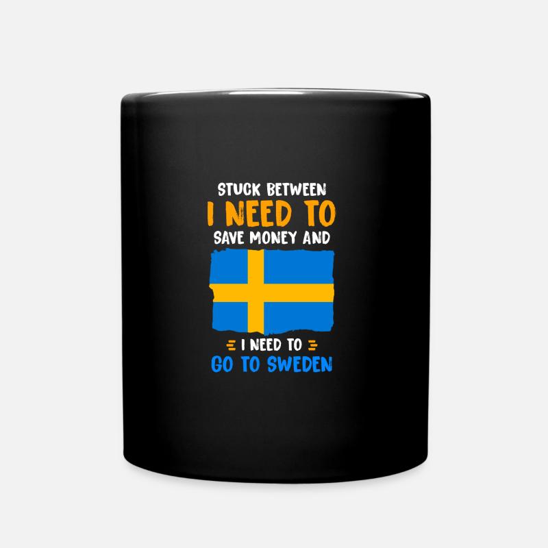 Schweden - Tasse einfarbig - Schwarz