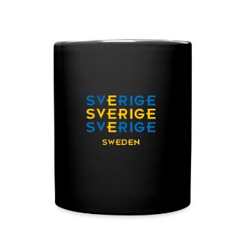 Schweden - Tasse einfarbig - Schwarz - Vorne