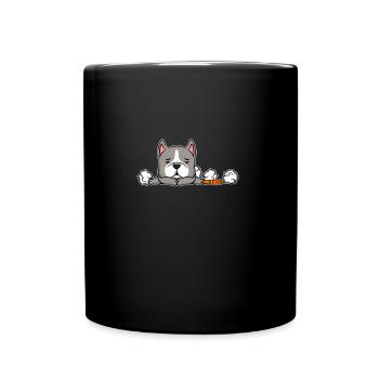 Mignon pitbull amateur de chiens Office de l’humour - Mug uni - noir - Devant