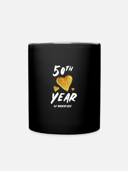 Golden wedding - Full Colour Mug - black