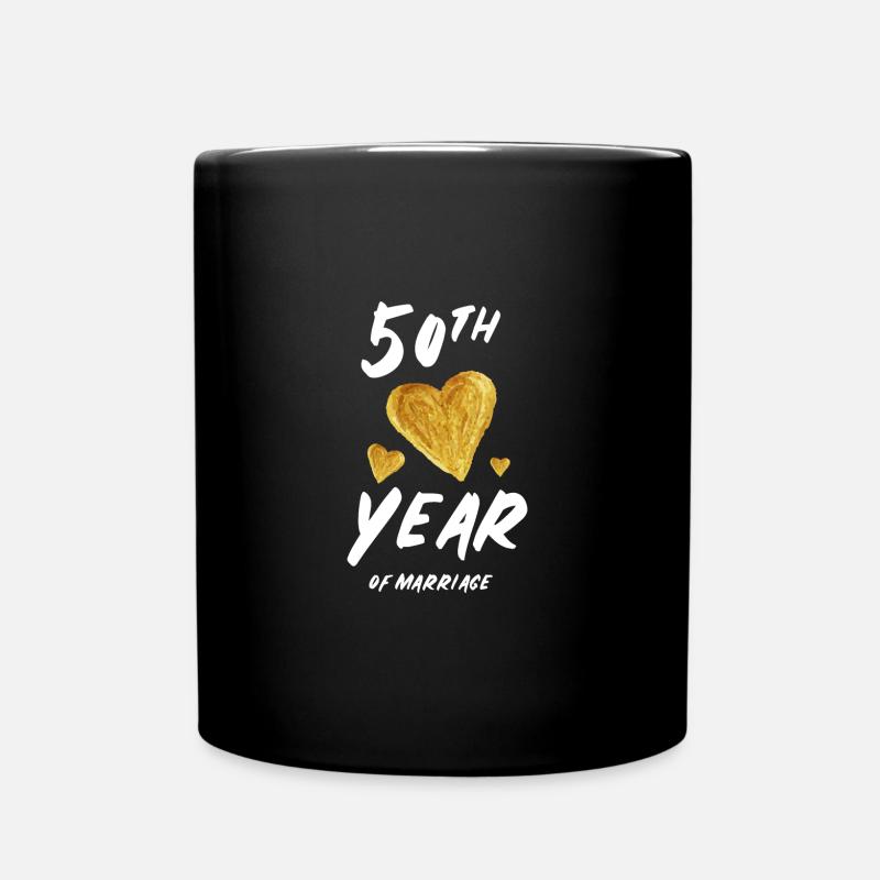 Golden wedding - Full Colour Mug - black