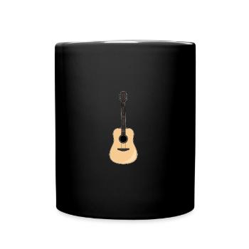 guitare guitare guitares joueurs Basse Acoustique - Mug uni - noir - Devant