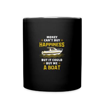 BATEAU: L'argent pourrait m'acheter un bateau - Mug uni - noir - Devant