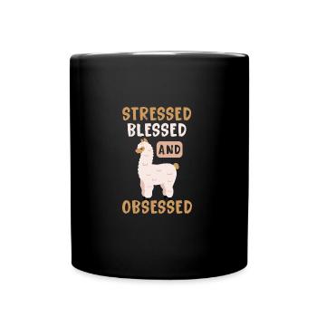 Alpaka - Tasse einfarbig - Schwarz - Vorne