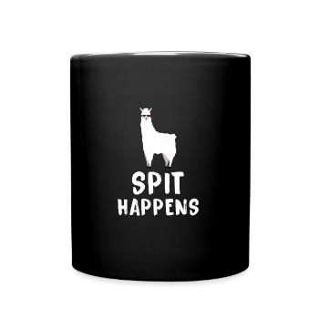 Alpaka - Tasse einfarbig - Schwarz - Vorne