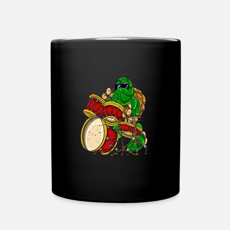 Schildkröte Drummer - Tasse einfarbig - Schwarz