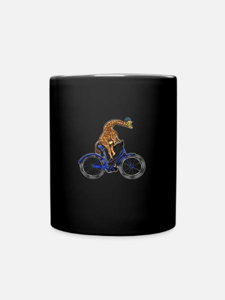 Vélo girafe animal - Mug uni - noir