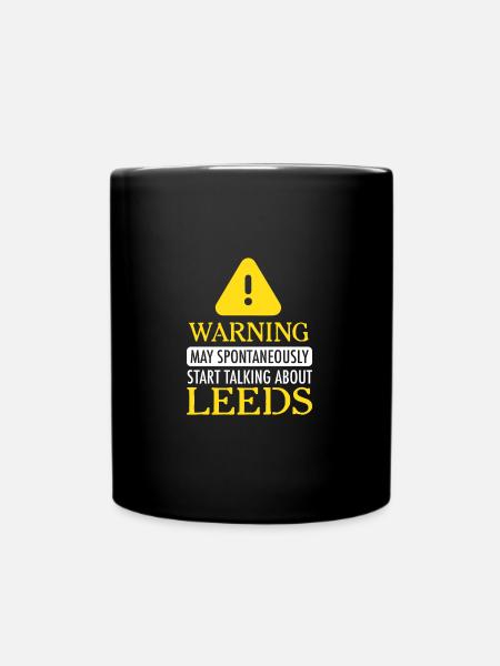 WARNING !: Leeds - Full Colour Mug - black